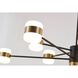 Canada LED 40 inch Black and Gold Chandelier Ceiling Light