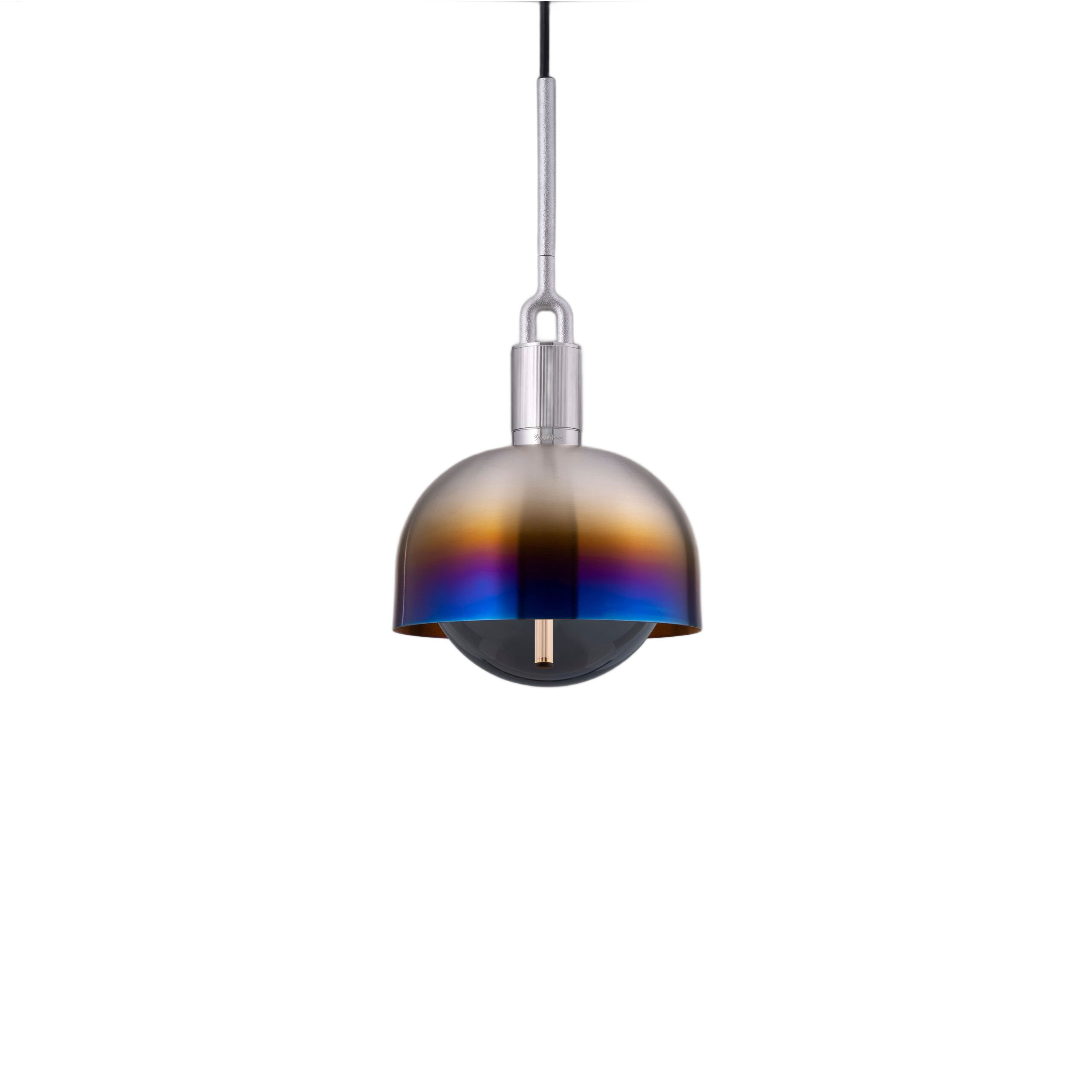 Forked LED 7.87 inch Burnt Steel Pendant Ceiling Light