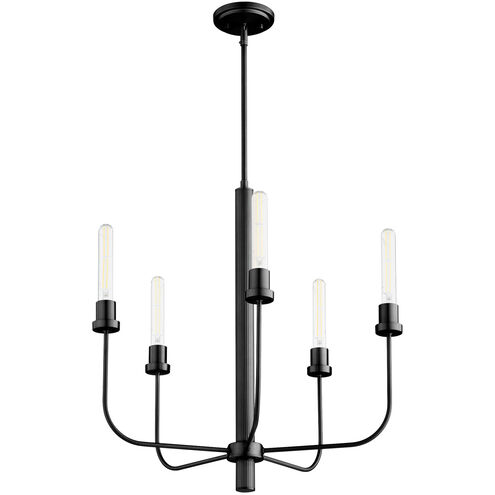 Sheridan 5 Light 25 inch Matte Black Chandelier Ceiling Light