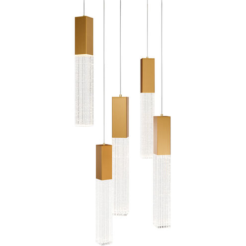 Cinema LED 17 inch Aged Brass Indoor Hanging Lighting Ceiling Light