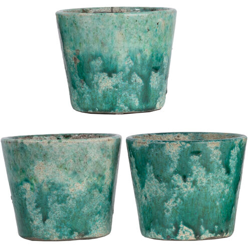 Terracotta Teal Outdoor Planter