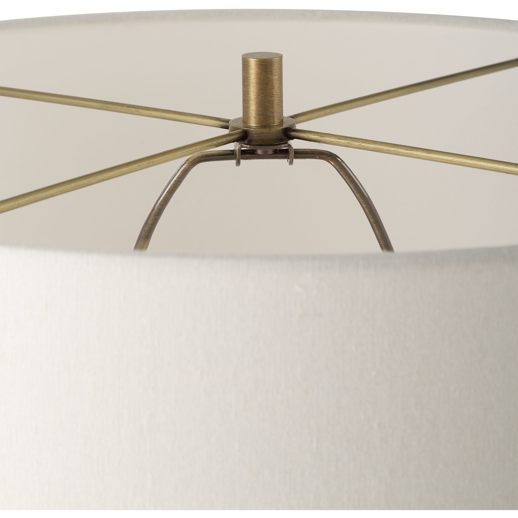 Faro 61 inch 150.00 watt White Marble and Brushed Antique Brass Floor Lamp Portable Light