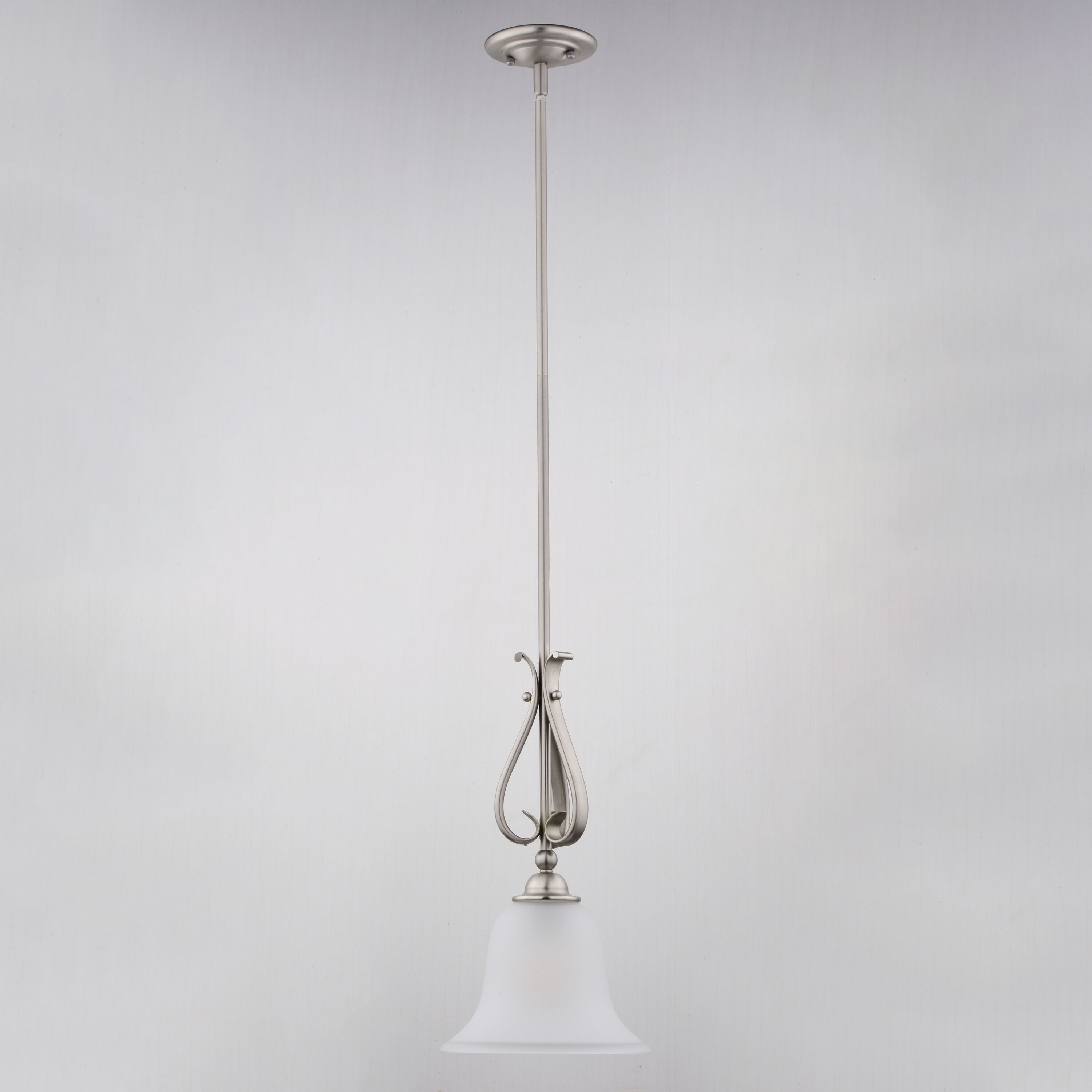 Monrovia LED 8.75 inch Brushed Nickel Mini Pendant Ceiling Light