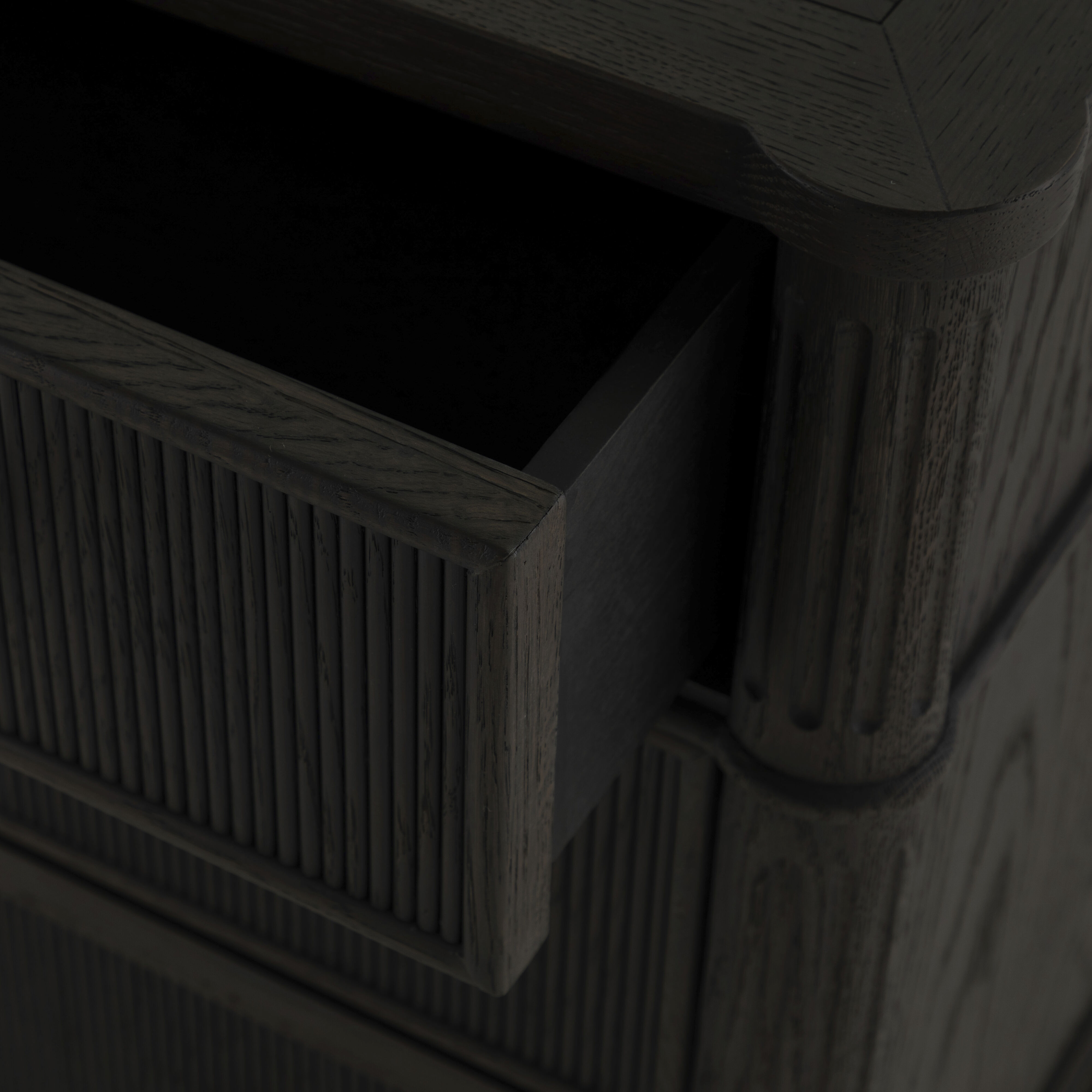 Andrea Dark Stained Oak / Antique Brass / Brown Stained Oak Chest