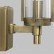 Flynn 1 Light Time Worn Brass Wall Sconce Wall Light