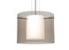 Pahu 1 Light Bronze Pendant Ceiling Light in Transparent Smoke/Opal Glass, Incandescent
