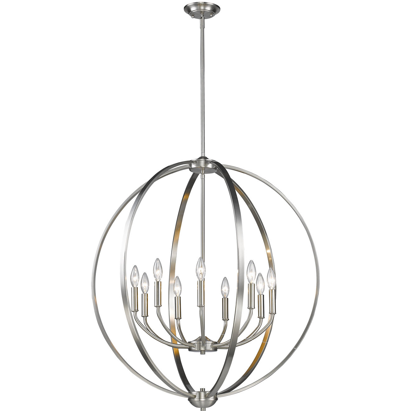 Colson 31.25 inch 60.00 watt Pewter Chandelier Ceiling Light in No Shade, Large