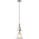 Monrovia LED 8.75 inch Brushed Nickel Mini Pendant Ceiling Light