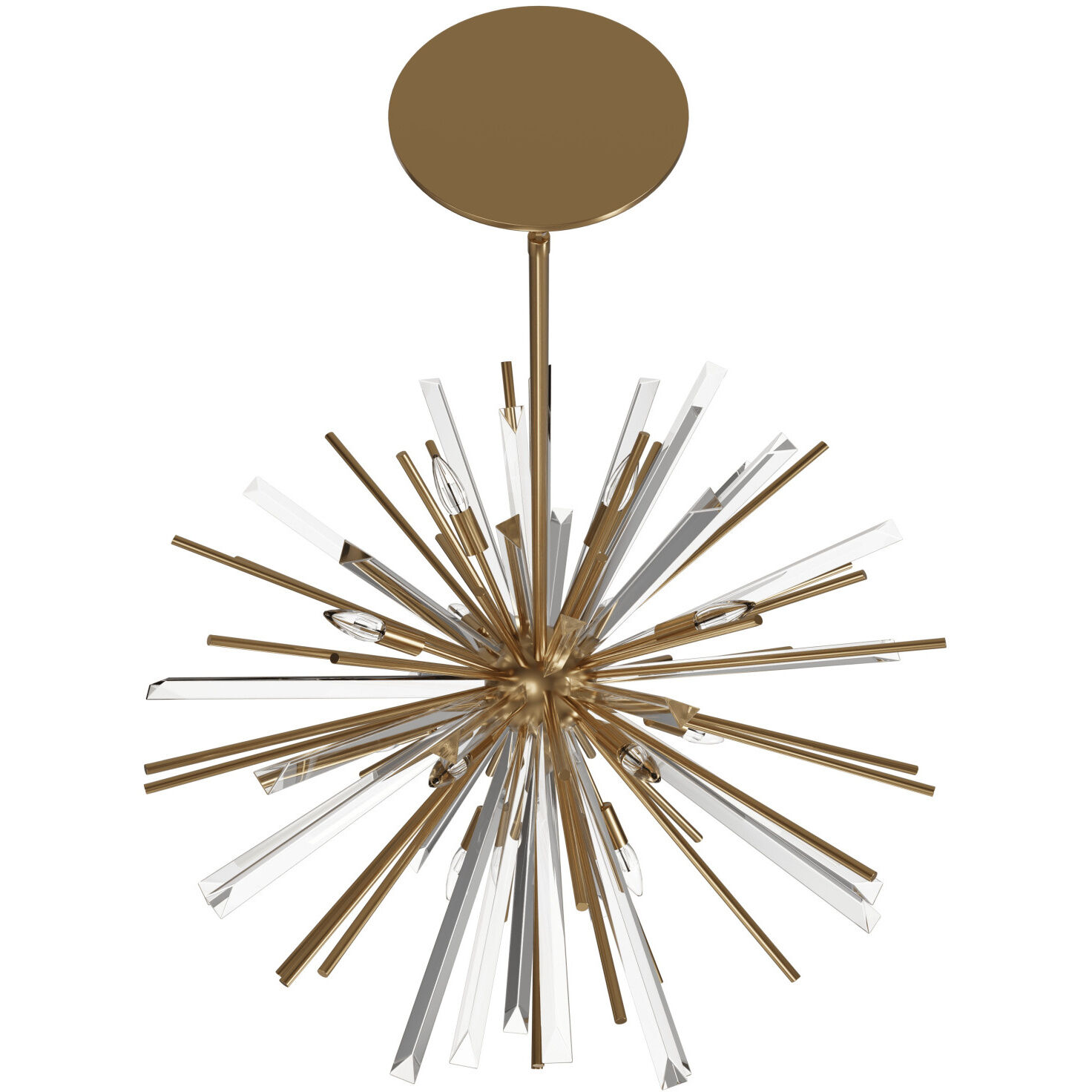 Palisades Ave. 8 Light 32 inch Aged Brass with Champagne Glass Chandelier Ceiling Light