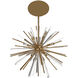 Palisades Ave. 8 Light 32 inch Aged Brass with Champagne Glass Chandelier Ceiling Light