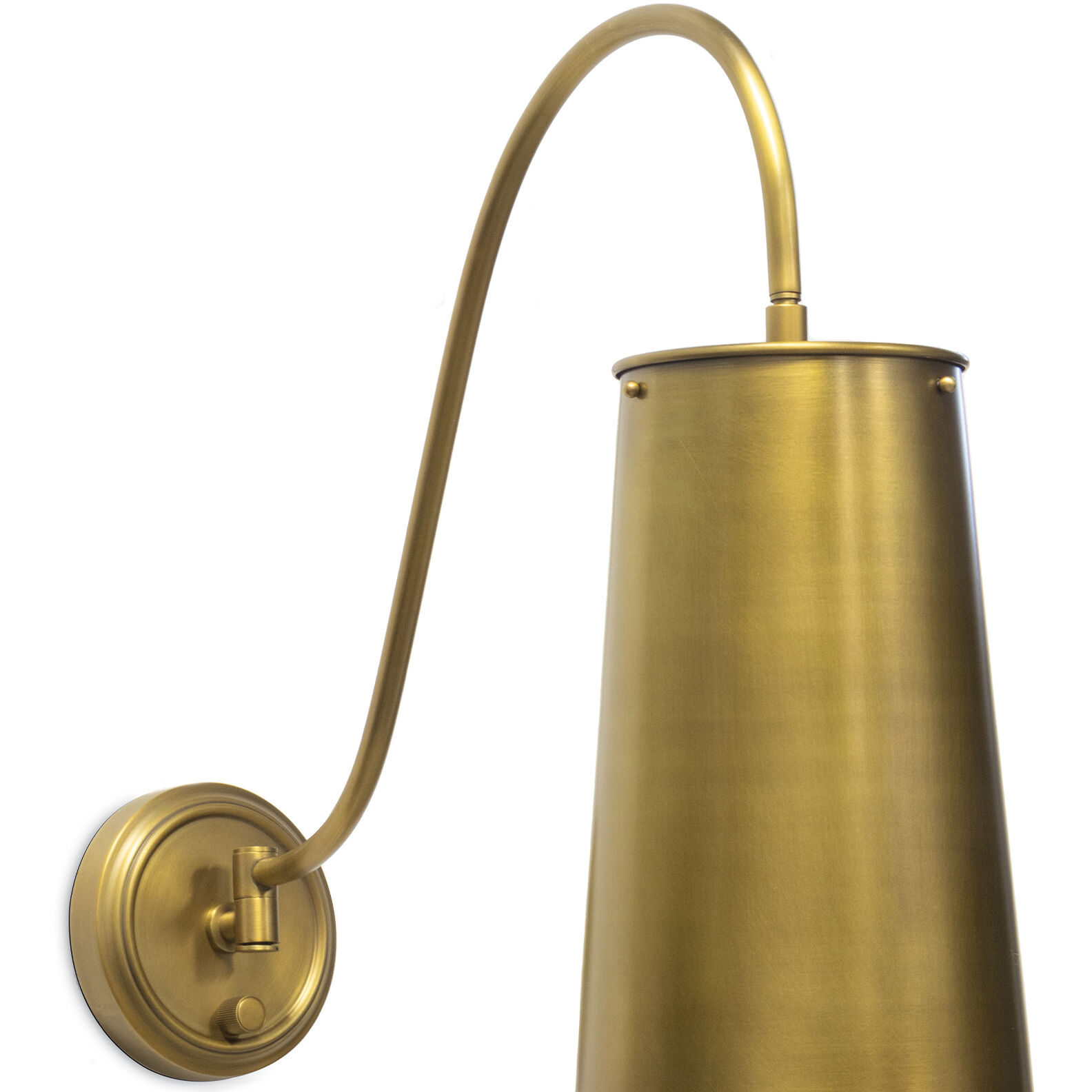 Hattie Wall Sconce Wall Light in Natural Brass