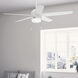 Bardot 52 inch Fresh White with Fresh White/Light Oak Blades Ceiling Fan