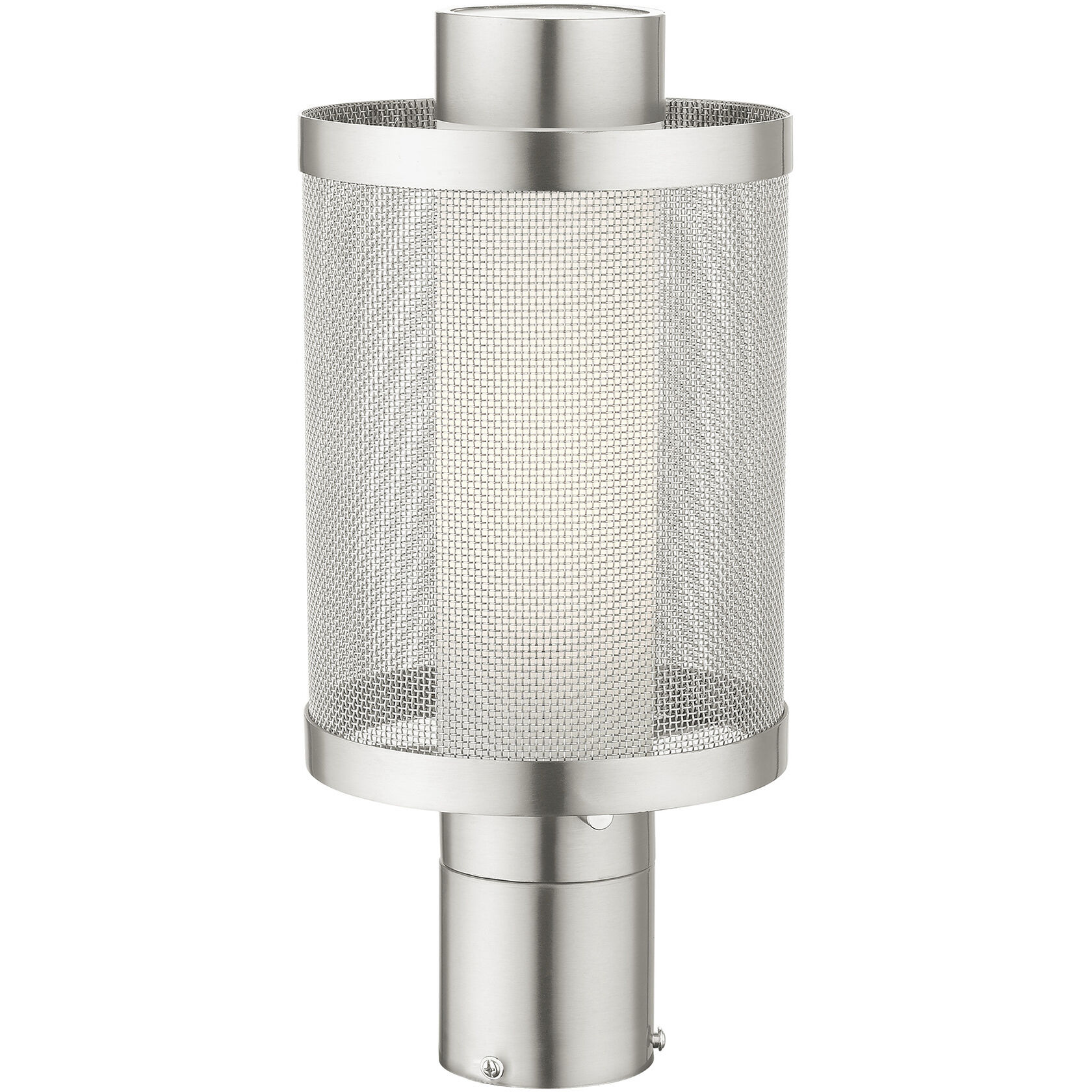 Nottingham 1 Light 15 inch Brushed Nickel Outdoor Post Top Lantern