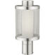 Nottingham 1 Light 15 inch Brushed Nickel Outdoor Post Top Lantern