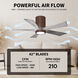 Atlas Irene-5HLK 42 inch Walnut Tone with Barn Wood Tone Blades Flush Mount Paddle Fan