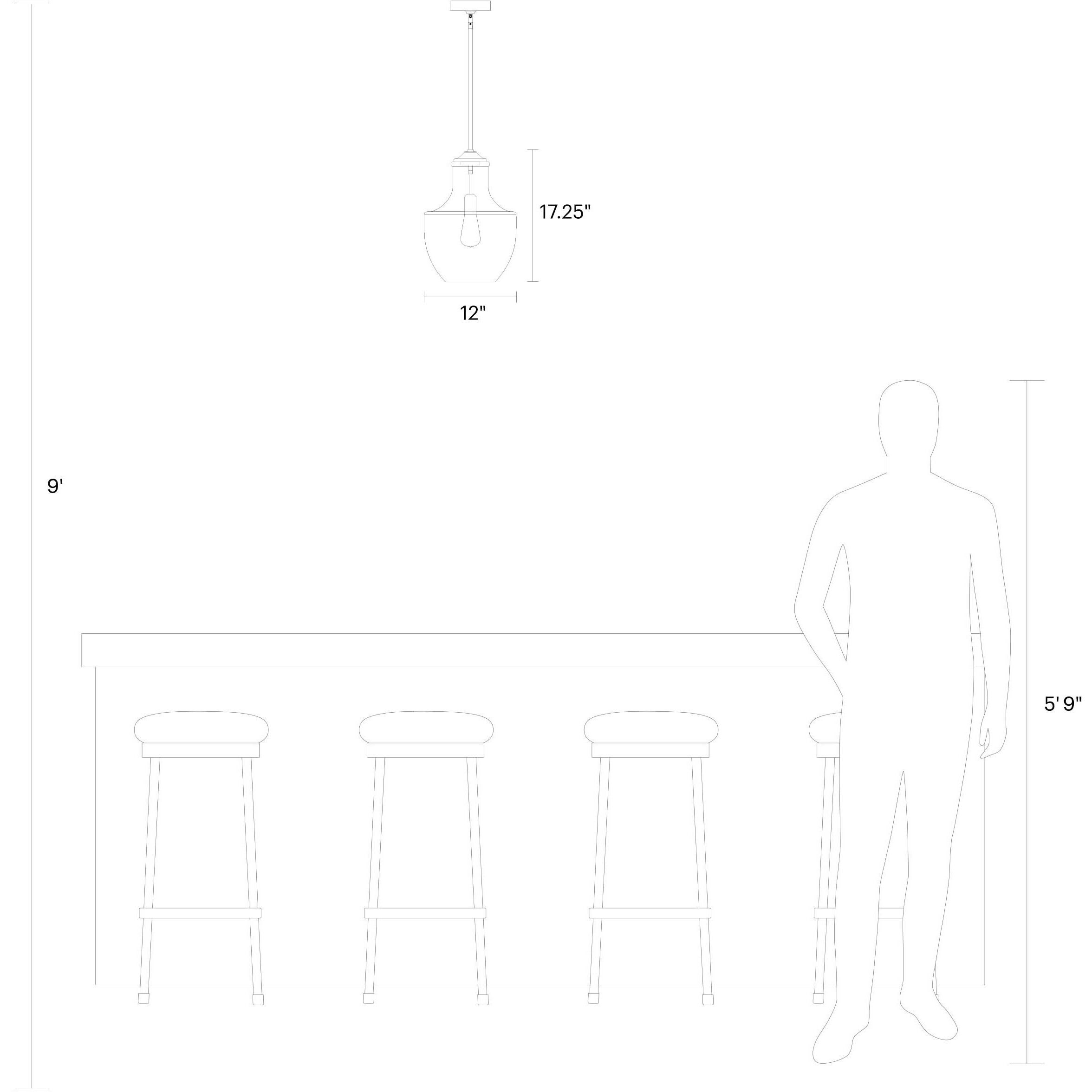 Baylor Pendant Ceiling Light in Oil Rubbed Bronze