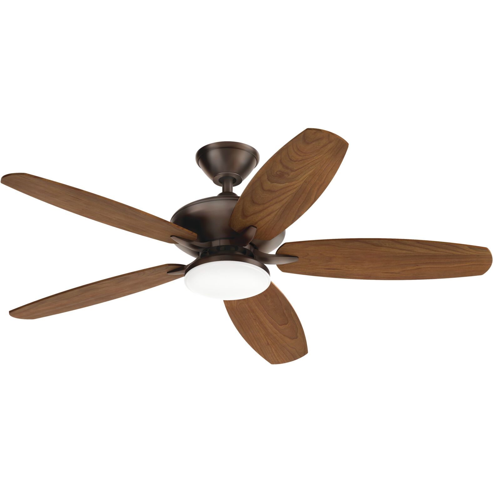 Renew Designer 52 inch Satin Natural Bronze with Walnut Blades Ceiling Fan