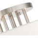 Meridian 6 Light 30 inch Brushed Nickel Semi Flush Ceiling Light