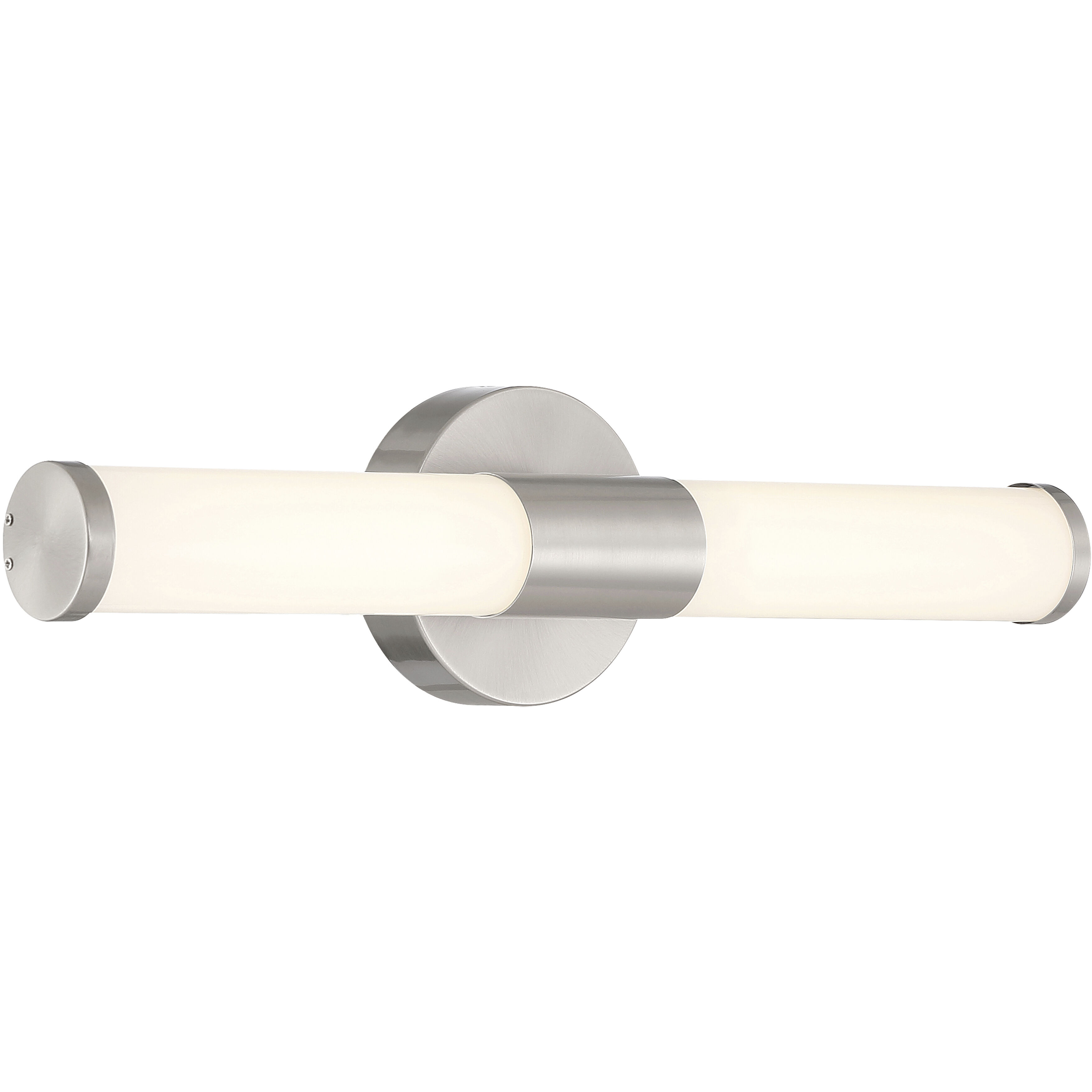 Retreat 1 Light 18 inch Brushed Steel Bath Vanity Wall Light in Opal, Small