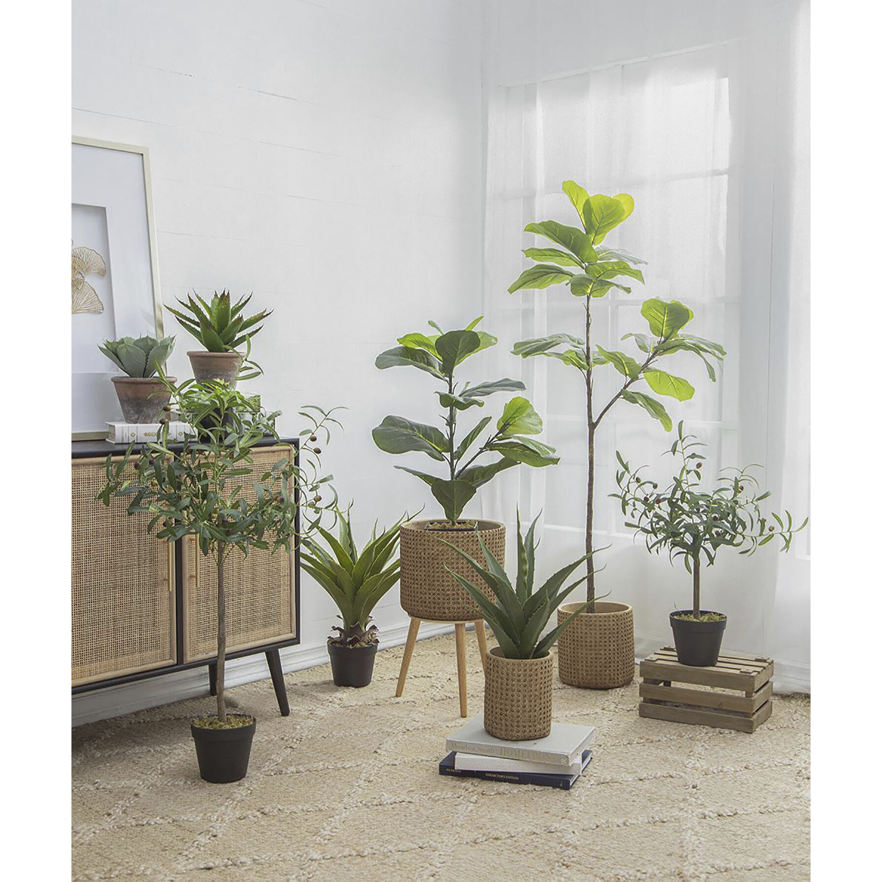 Olive Tree Green Faux Plant