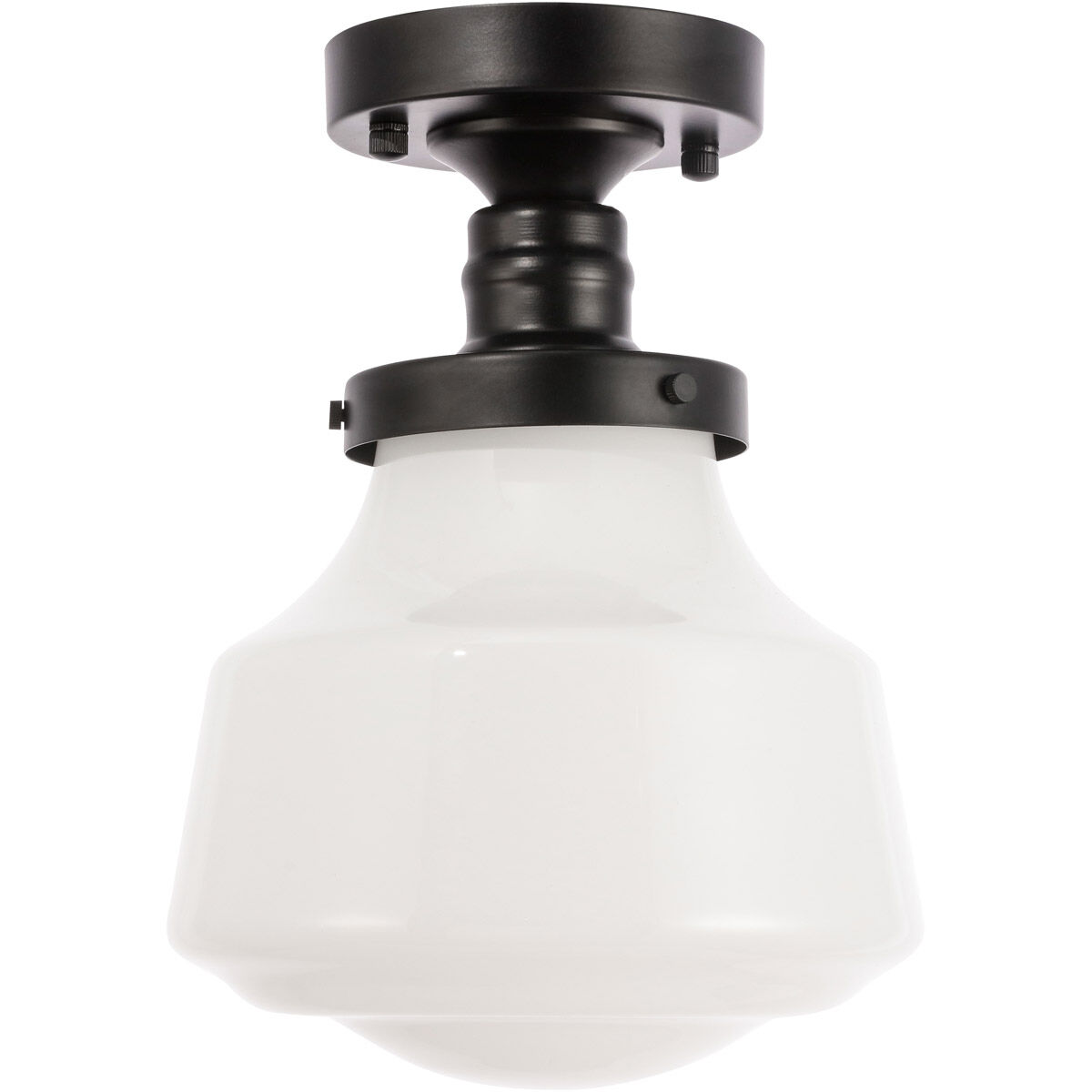 Lyle 1 Light 8 inch Black Flush Mount Ceiling Light