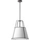 Trapezoid 3 Light 18 inch Black with White Pendant Ceiling Light