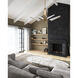 Osorio LED 46.13 inch Matte White and Vintage Brass Chandelier Ceiling Light