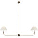 Thomas O'Brien Piaf LED 62 inch Antique Gild Linear Pendant Ceiling Light, Large