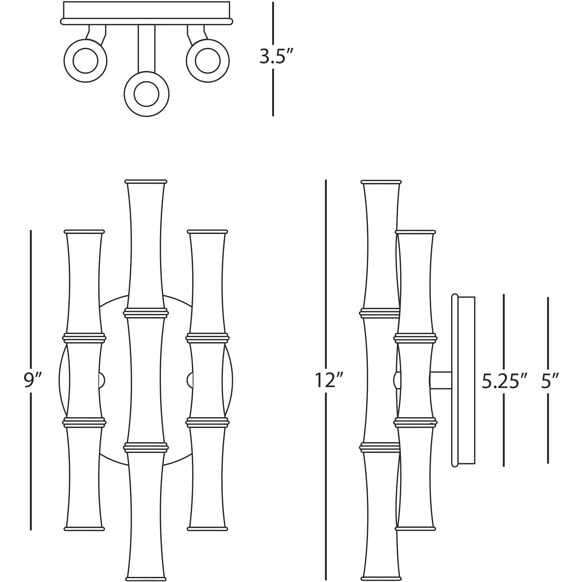 Kane Wall Sconce Wall Light in Modern Brass, Matte Midnight Blue