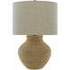 Hensen 31 inch 150 watt Natural/Satin Black Table Lamp Portable Light