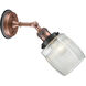 Franklin Restoration Colton Sconce Wall Light in Antique Copper/Matte Black