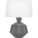 Orion 27 inch 150.00 watt Matte Ash Table Lamp Portable Light, Polished Nickel Accents