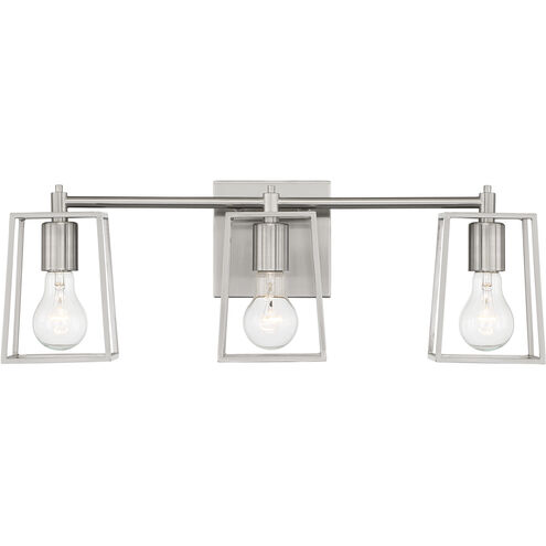 Dunn 3 Light 23 inch Brushed Polished Nickel Vanity Light Wall Light