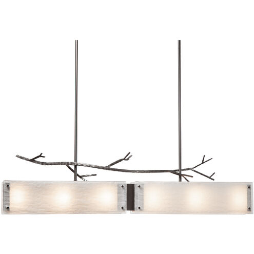 Ironwood 6 Light Graphite Linear Pendant Ceiling Light in Smoke Granite, E26 Incandescent