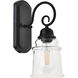 spire 1 Light 5 inch Black Wall Sconce Wall Light