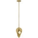 Pod LED 8.25 inch Legacy Brass Pendant Ceiling Light