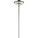 Laria 1 Light Polished Nickel Pendant Ceiling Light in Clear