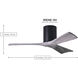 Atlas Irene-3HLK 42 inch Matte Black with Walnut Tone Blades Ceiling Mount Paddle Fan, Flush Mounted