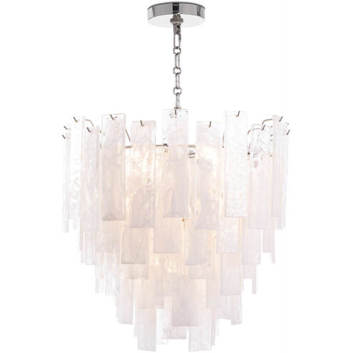 Glacier 8 Light 21 inch Polished Nickel Chandelier Ceiling Light, Small