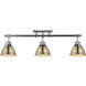 Yep Duncan 3 Light 35.38 inch Chrome Semi-Flush Mount Ceiling Light in Aged Brass, Track Light