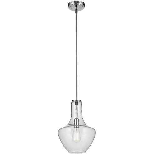 Everly 1 Light Chrome Pendant Ceiling Light