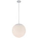 Niveous LED 14 inch White Pendant Ceiling Light in 2700K, 13in, dweLED