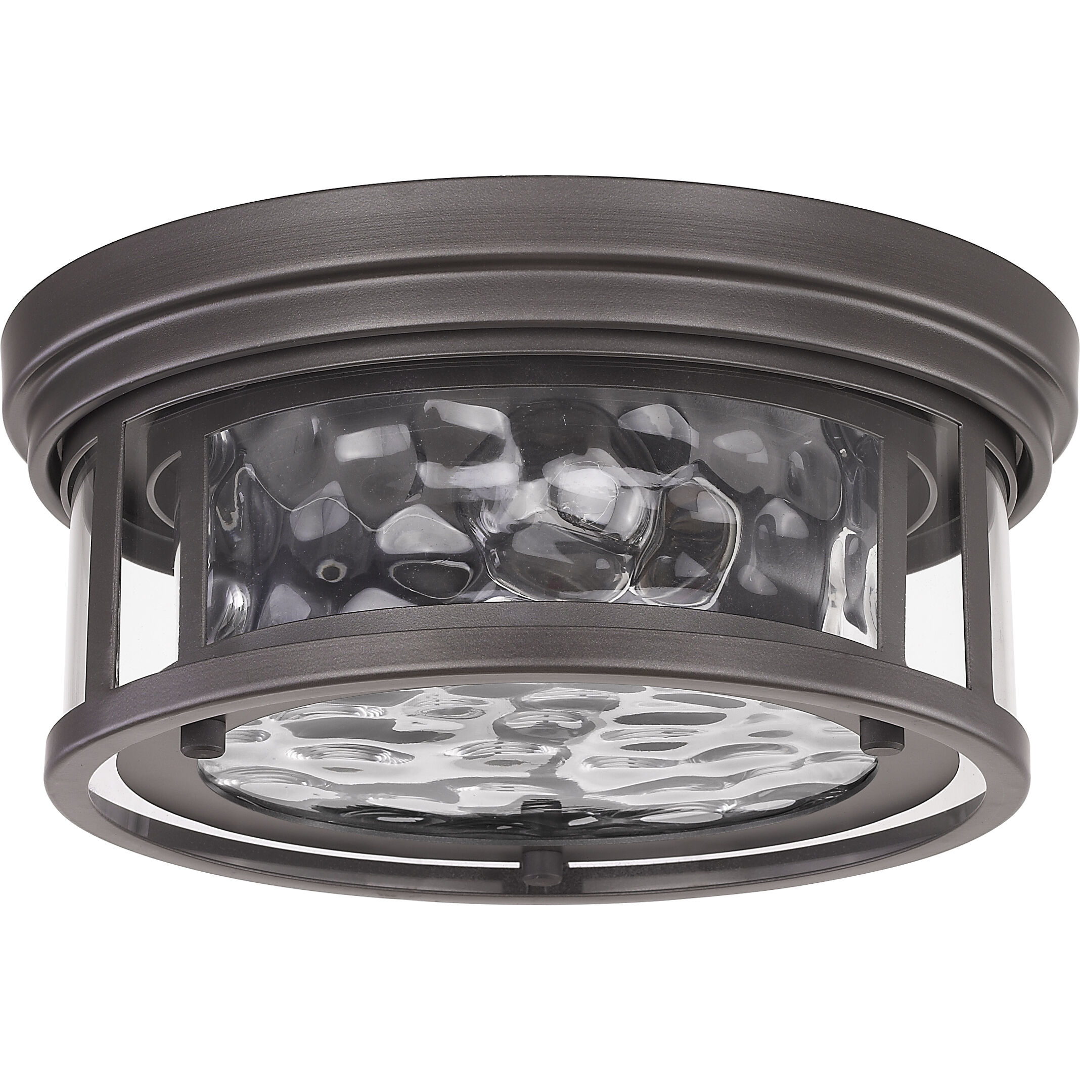 Clarion 2 Light 12 inch Bronze Flush Mount Ceiling Light