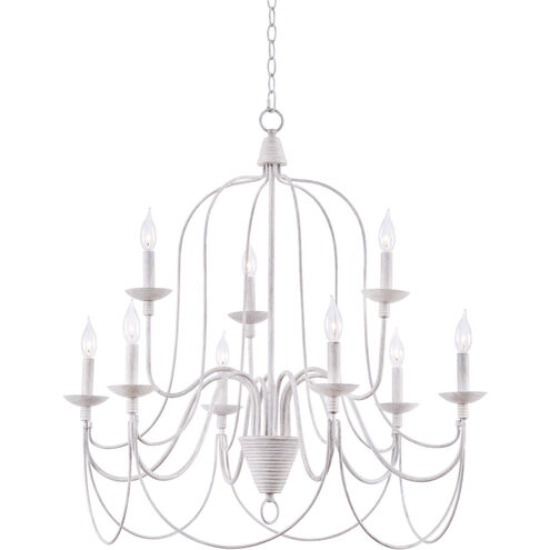 Pannier 9 Light 17 inch White Chandelier Ceiling Light