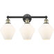 Cindyrella 3 Light 26 inch Black Antique Brass Bath Vanity Light Wall Light in Cased Matte White
