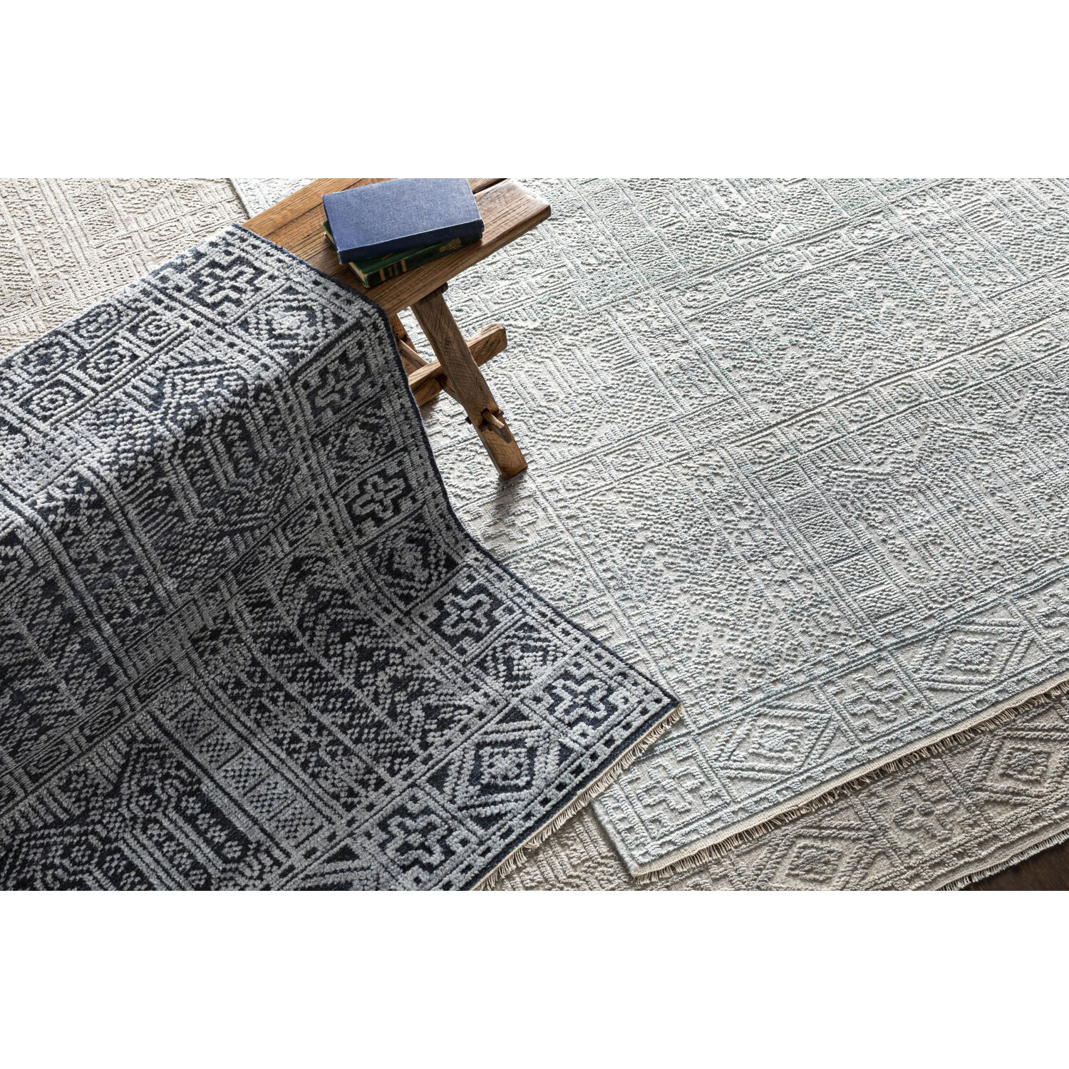 Nobility 108 X 72 inch Blue Rug in 6 X 9, Rectangle