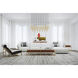 Forest Linear Chandelier Ceiling Light in Modern Gold