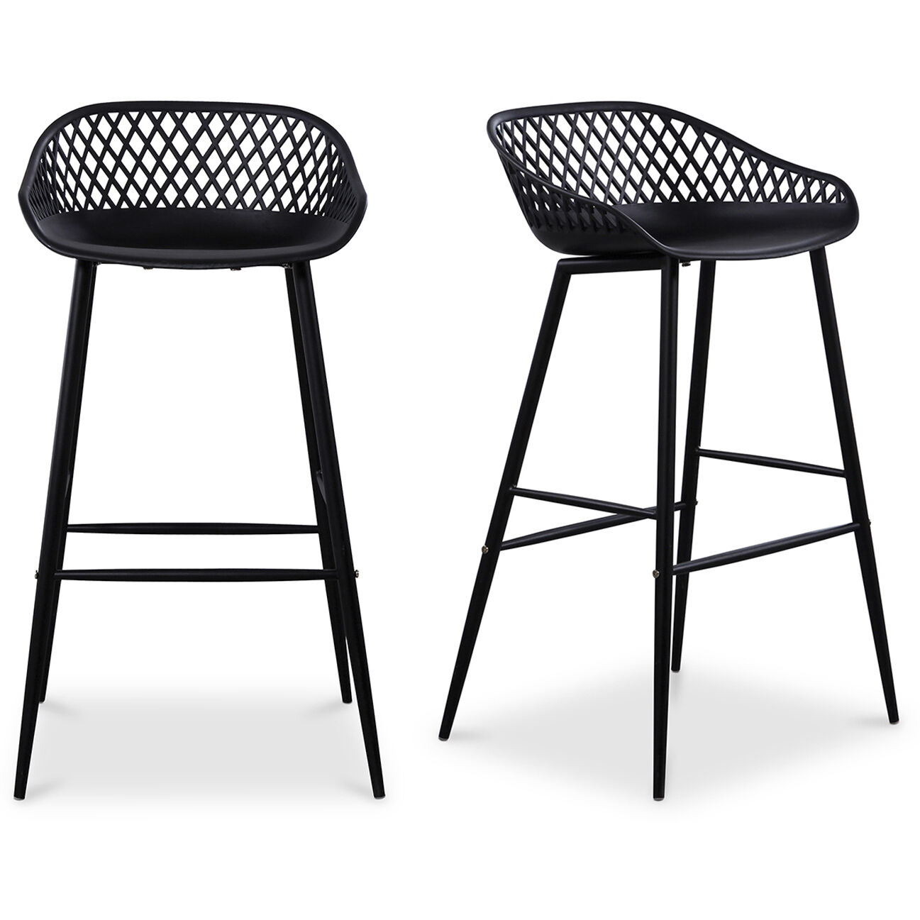 Piazza 37 inch Black Outdoor Barstool