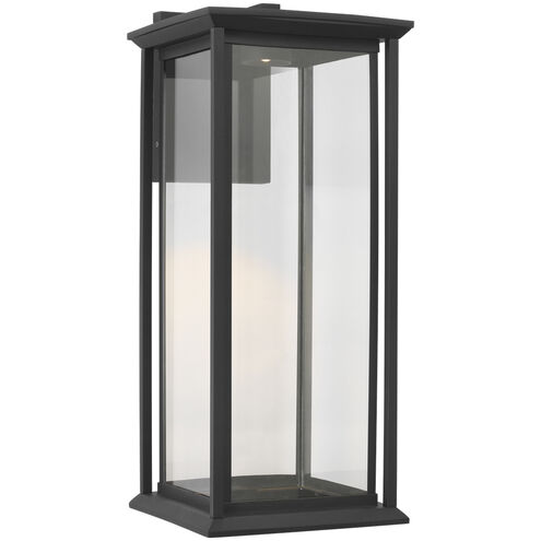 Audley LED 20 inch Textured Black Outdoor Wall Lantern, Large