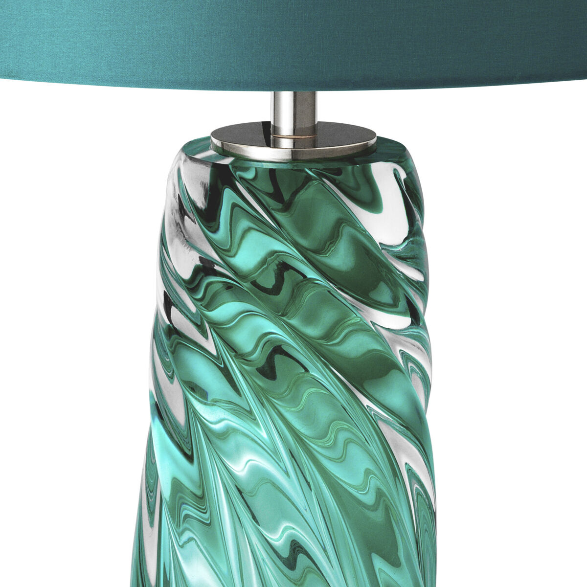 Barron 26.38 inch 40 watt Turquoise Solid Glass Table Lamp Portable Light